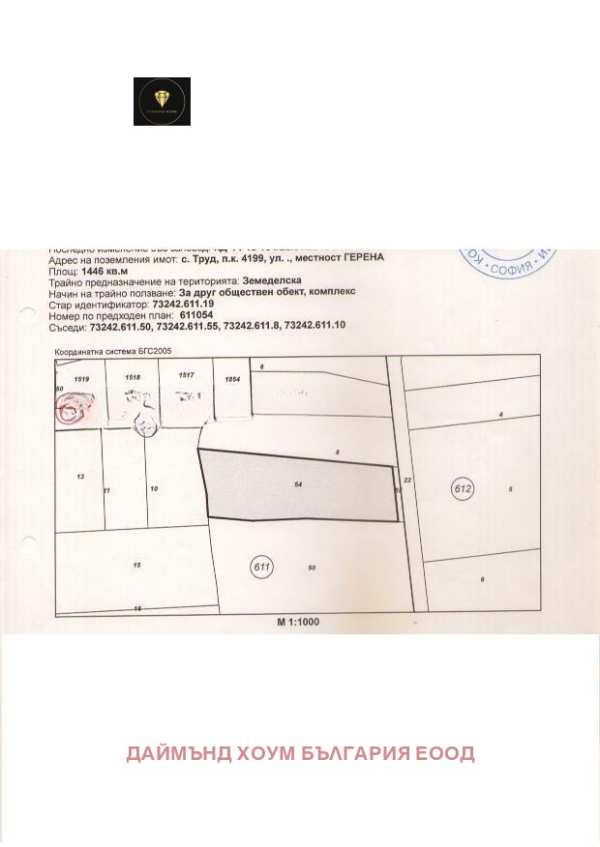 Продава парцел, с. труд, област пловдив