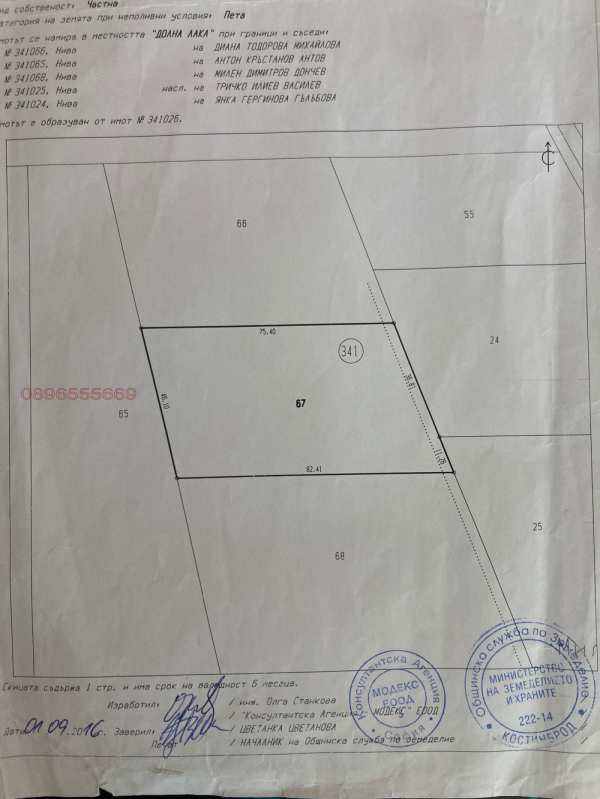 Продава земеделска земя, с. петърч, област софия област