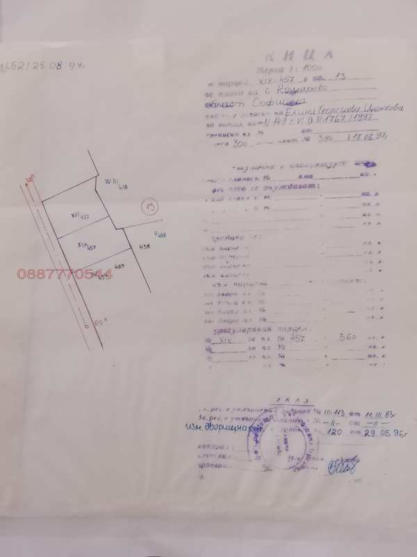 Продава парцел, с. кошарево, област перник