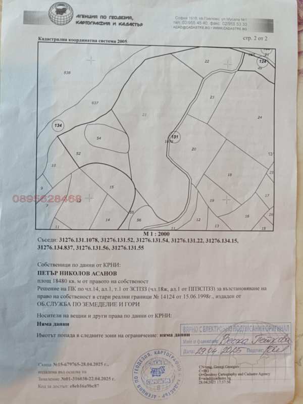Продава земеделска земя, с. змейово, област стара загора
