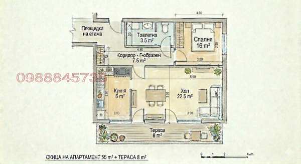 Продава 2-стаен, гр. силистра, митница