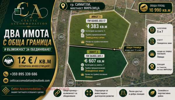 Продава парцел, гр. симитли, област благоевград