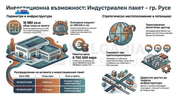 Продава бизнес имот, гр. русе, здравец север 1