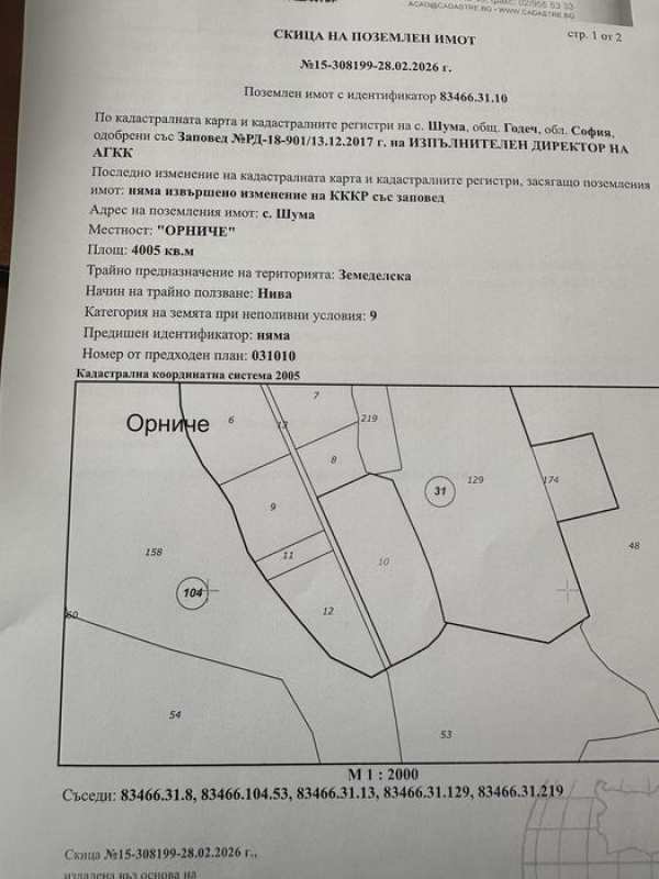 Парцел 4 дка с бял бор, лице на път – с. Шума (инвестиция/природа)