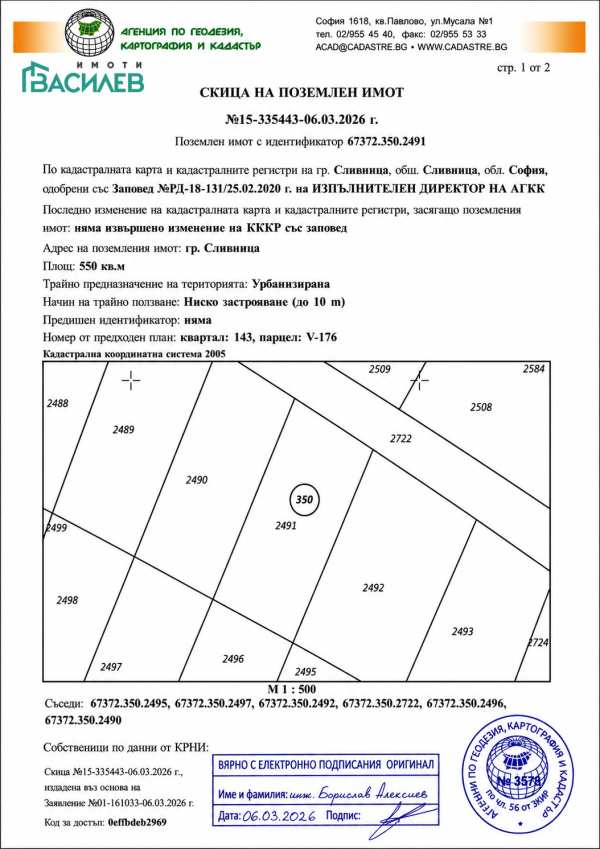 Продава парцел, гр. сливница, област софия област