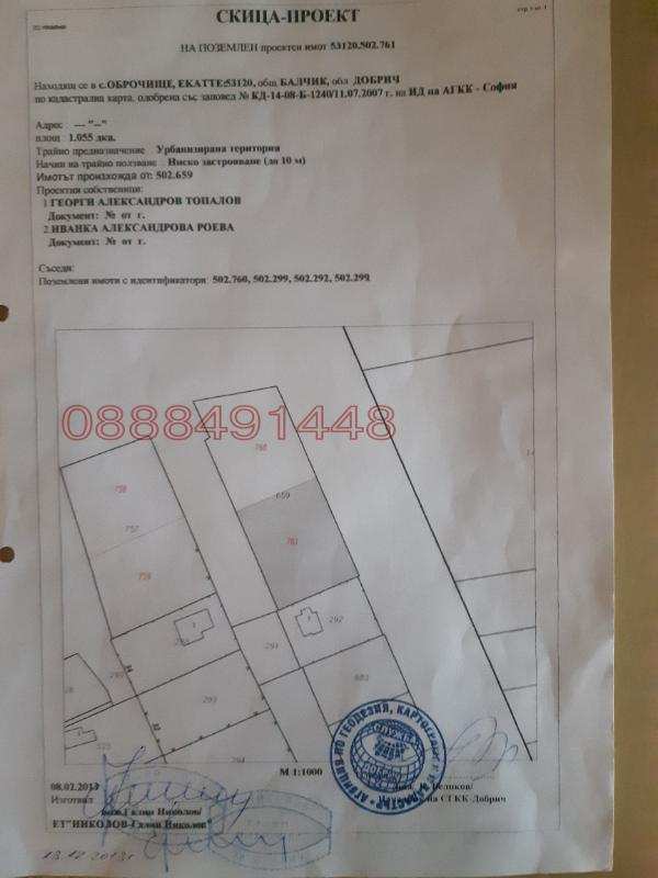Продава парцел, с. оброчище, област добрич