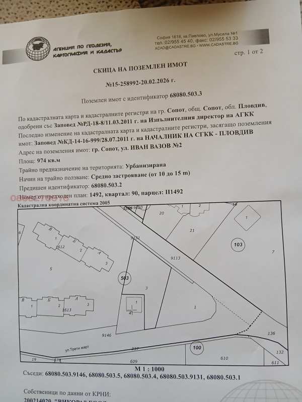 Продава парцел, гр. карлово, област пловдив