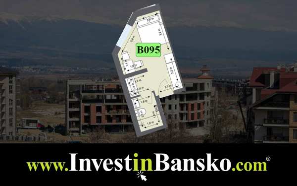 Продава 1-стаен, гр. банско, област благоевград