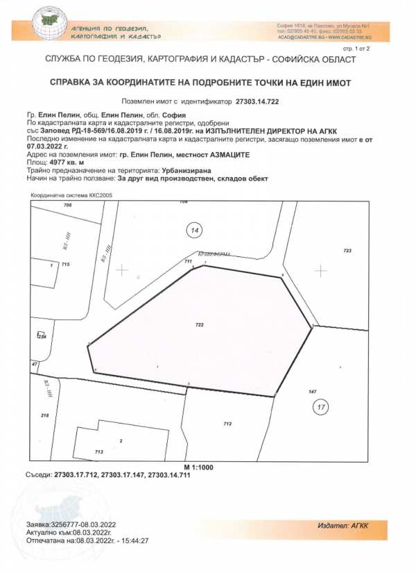 Продава парцел, гр. елин пелин, област софия област