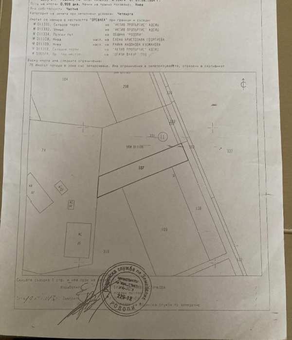Продава земеделска земя, с. крумово, област пловдив