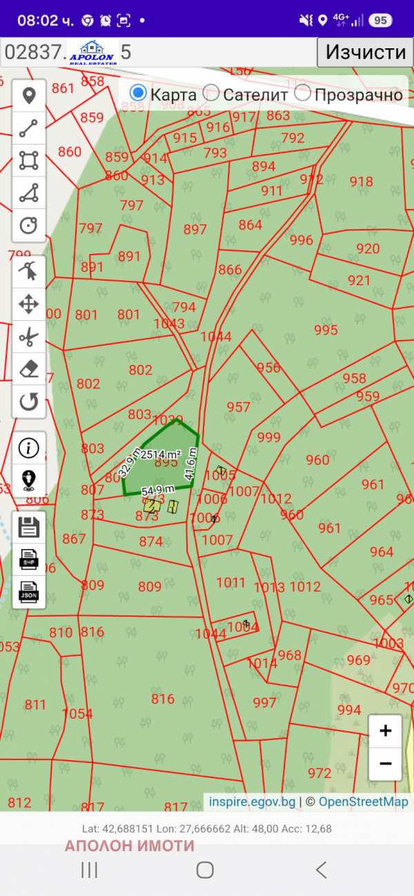 Продава парцел, яз. батак, област пазарджик