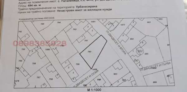 Продава парцел, с. паталеница, област пазарджик