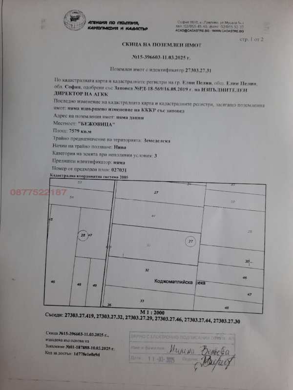 Продава парцел, гр. елин пелин, област софия област