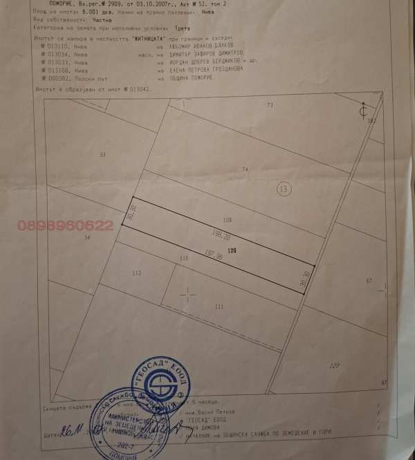 Продава земеделска земя, с. бата, област бургас