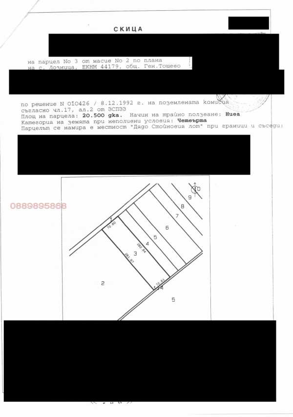 Продава земеделска земя, с. лозница, област добрич