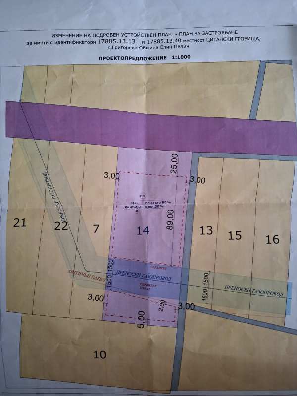 Продава парцел, с. григорево, област софия област