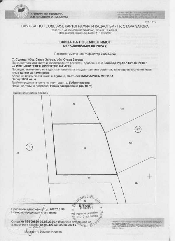 Продава парцел, с. старозагорски бани, област стара загора