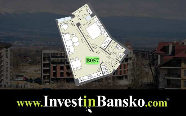 Продава 2-стаен, гр. банско, област благоевград