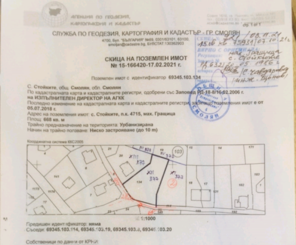 Продава парцел, с. стойките, област смолян